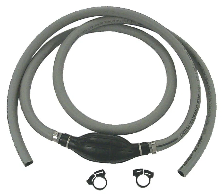 18-8015S-1 – SIERRAMARINE Fuel Line, Universal 8 Foot Length 3/8 Inch Inside Diameter With Non-EPA Primer Bulb